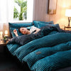 Winter Velvet Duvet Cover Set — Thick & Warm, 3-Piece