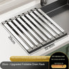 Stainless Steel Foldable Sink Drain Rack — Telescopic Basket