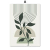 Sage Green Matisse Leaf Canvas Print — Boho Abstract Wall Art