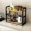 2-Tier Metal Countertop Shelf — Rustproof Kitchen Organizer