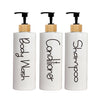 Refillable Soap Dispenser Set — 3-Piece Pump Bottles