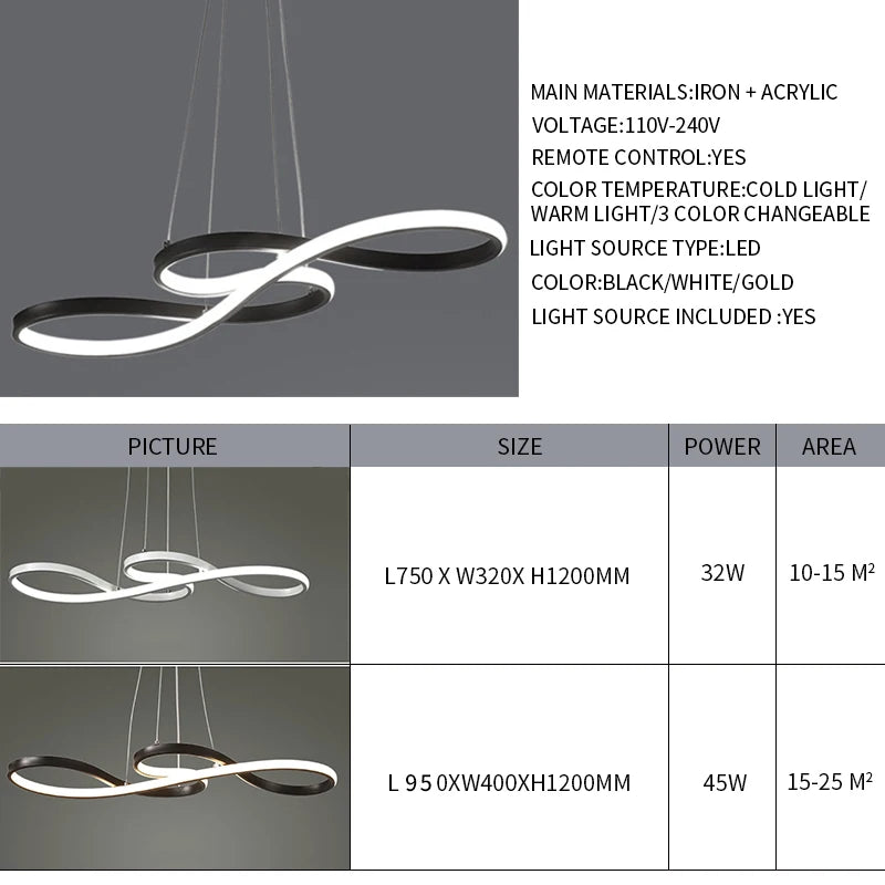 Kitchen Island Pendant Light — Dimmable LED, Remote Control