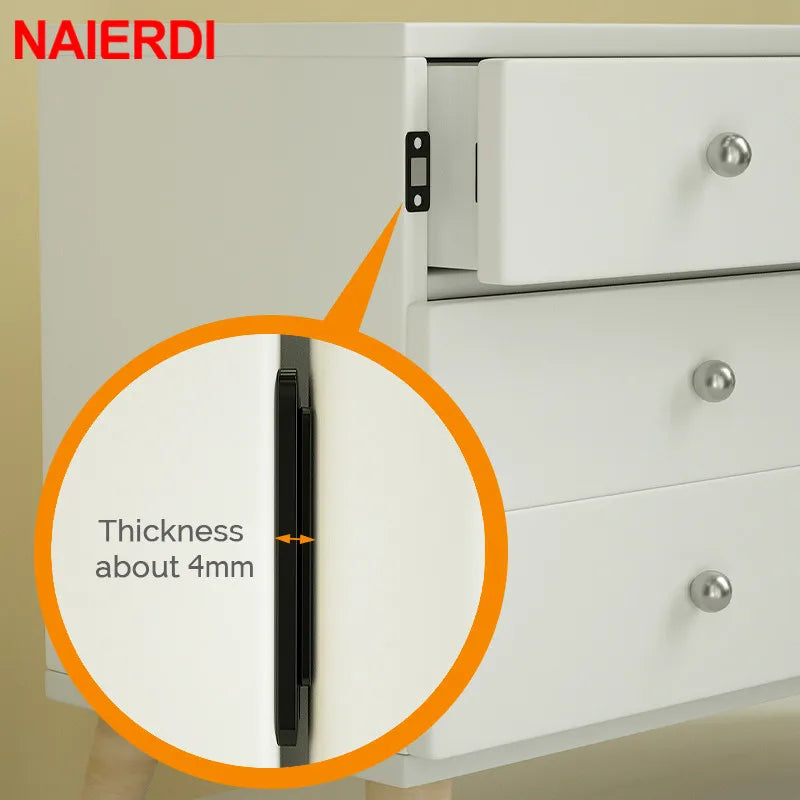 Magnetic Cabinet Catches — Set of 2, Hidden Door Closer