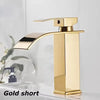 Black Waterfall Basin Faucet — Stainless Steel, Hot & Cold