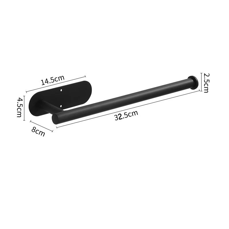 Stainless Steel Paper Towel Holder — No-Drill, Self-Adhesive