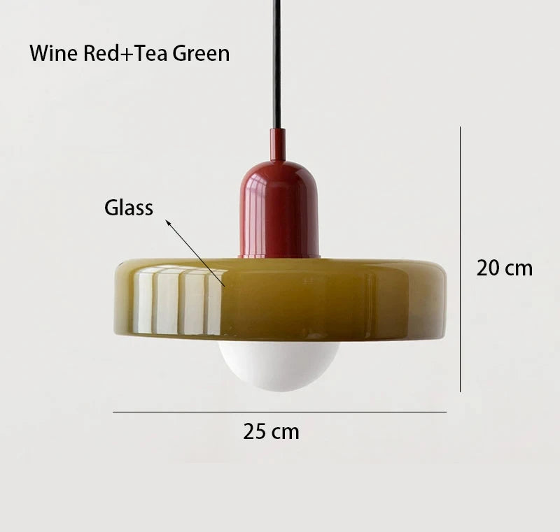 Nordic Bauhaus Glass Chandelier — Retro Pendant Light