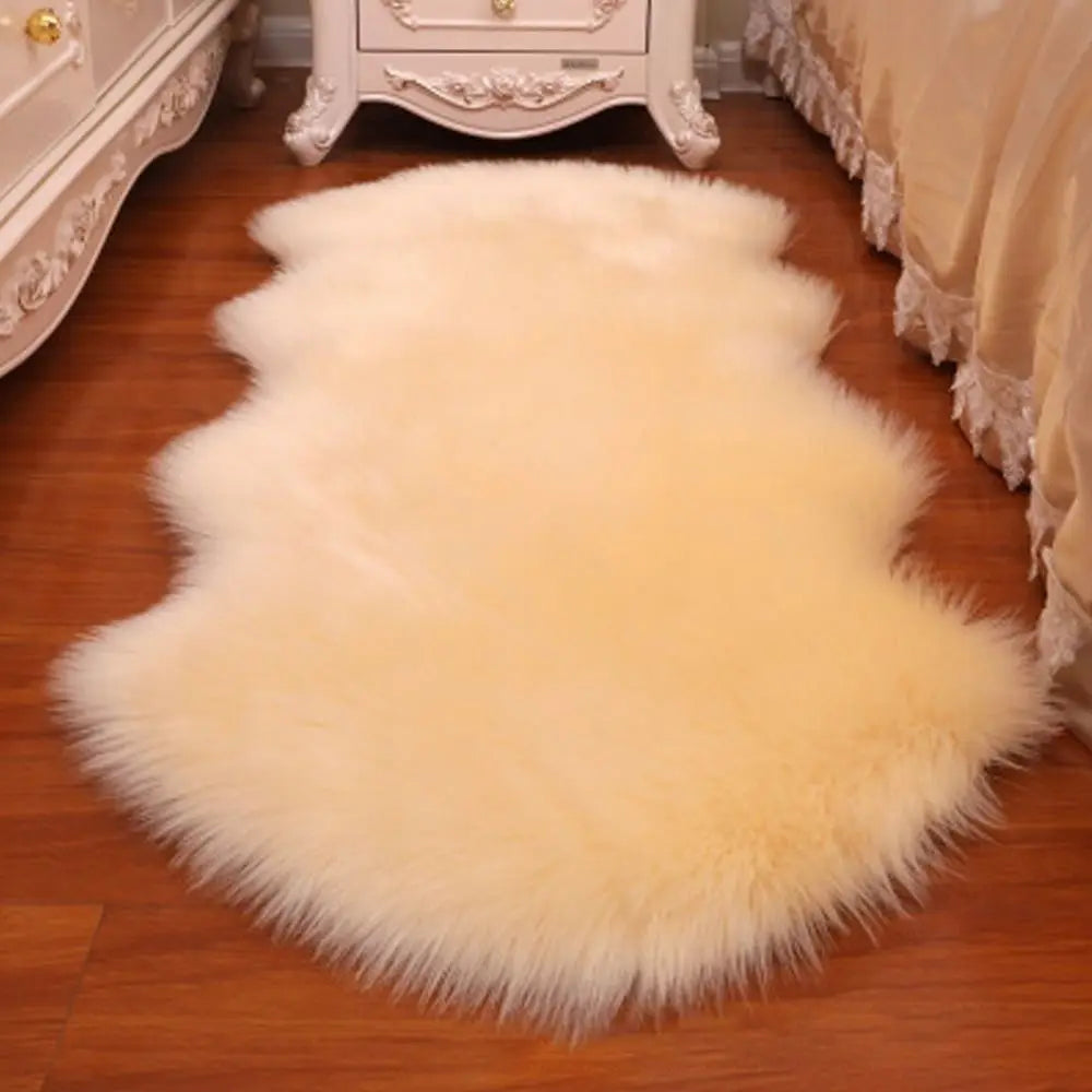 Faux Sheepskin Shaggy Rug — Fluffy Soft Floor Mat