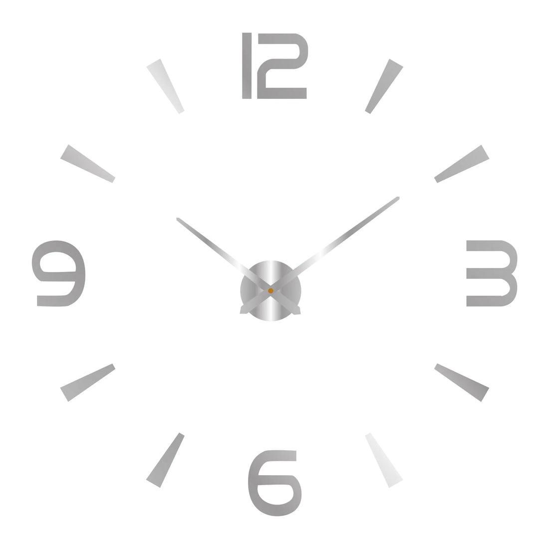 3D Roman Numeral Acrylic Mirror Wall Clock — DIY Quartz