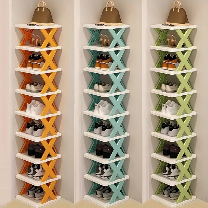 9-Tier Vertical Shoe Rack — Slim & Space-Saving
