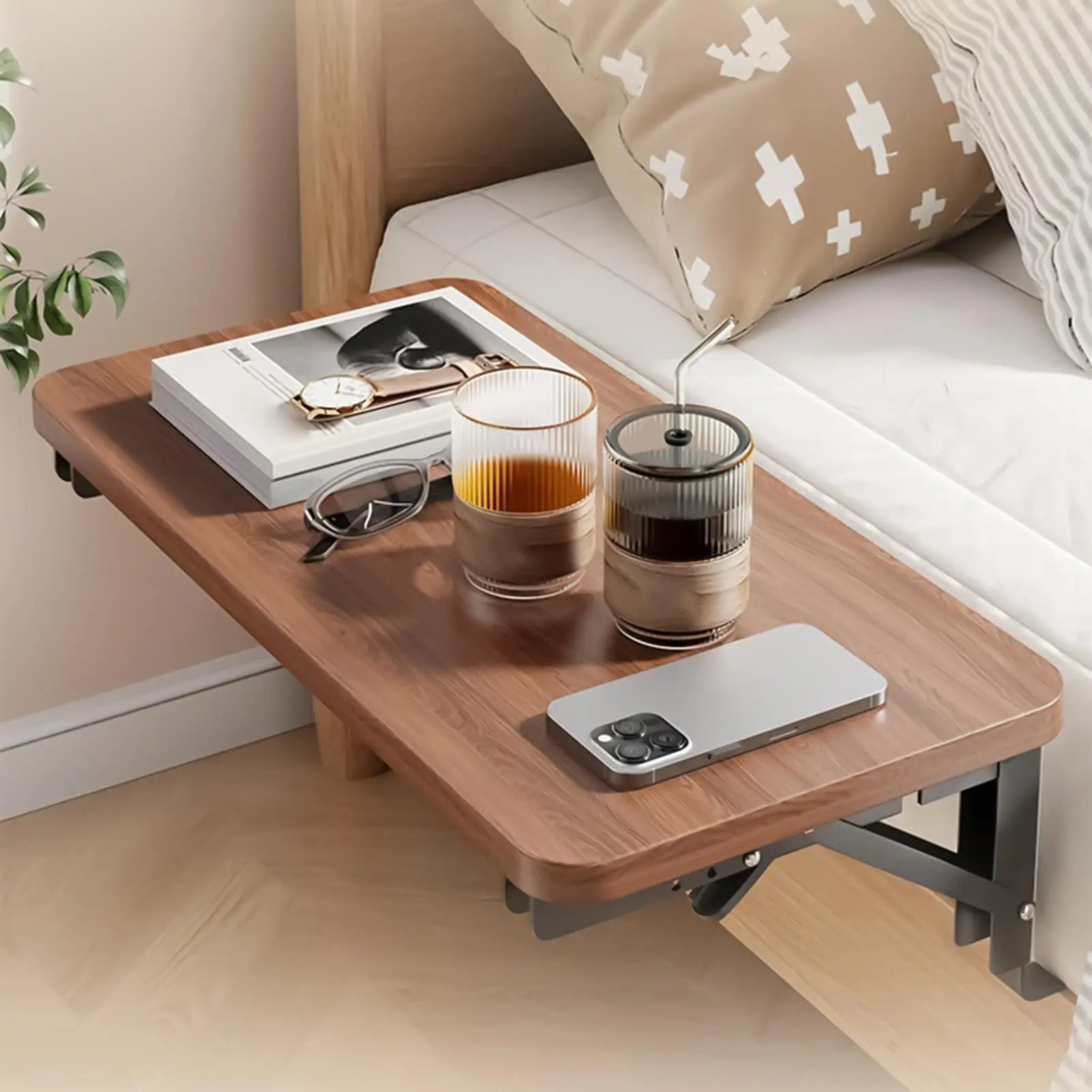 Foldable Bedside Shelf & Nightstand Organizer