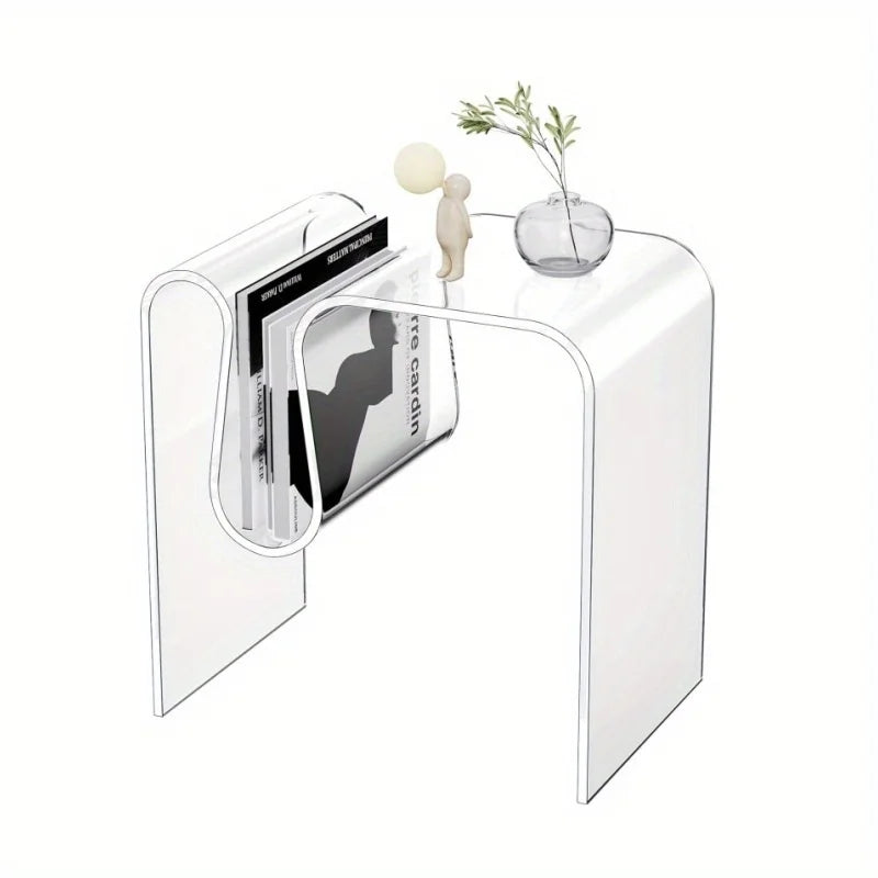 Glam Acrylic M-Shaped Side & Coffee Table