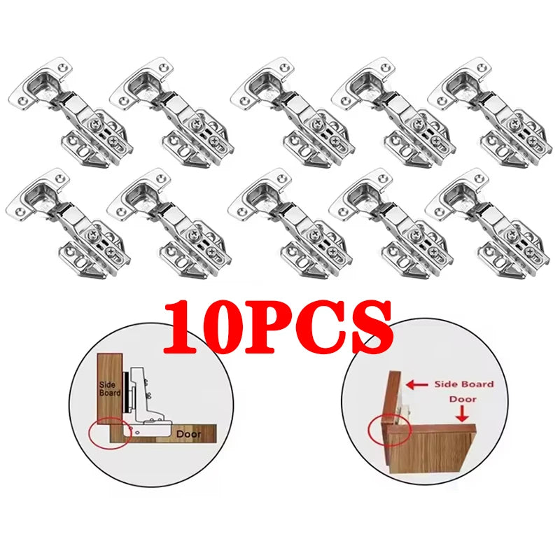Soft-Close Cabinet Hinges — 304 Stainless Steel, Hydraulic