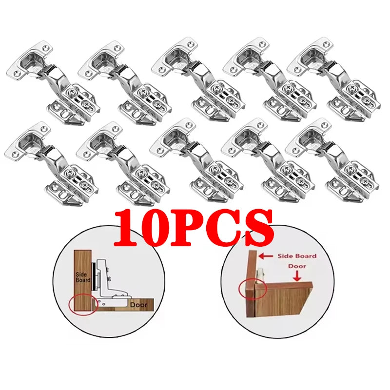 Soft-Close Cabinet Hinges — 304 Stainless Steel, Hydraulic