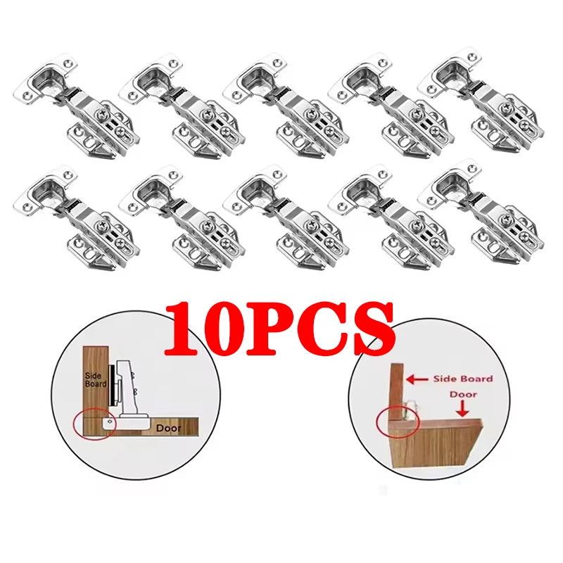 Soft-Close Cabinet Hinges — 304 Stainless Steel, Hydraulic