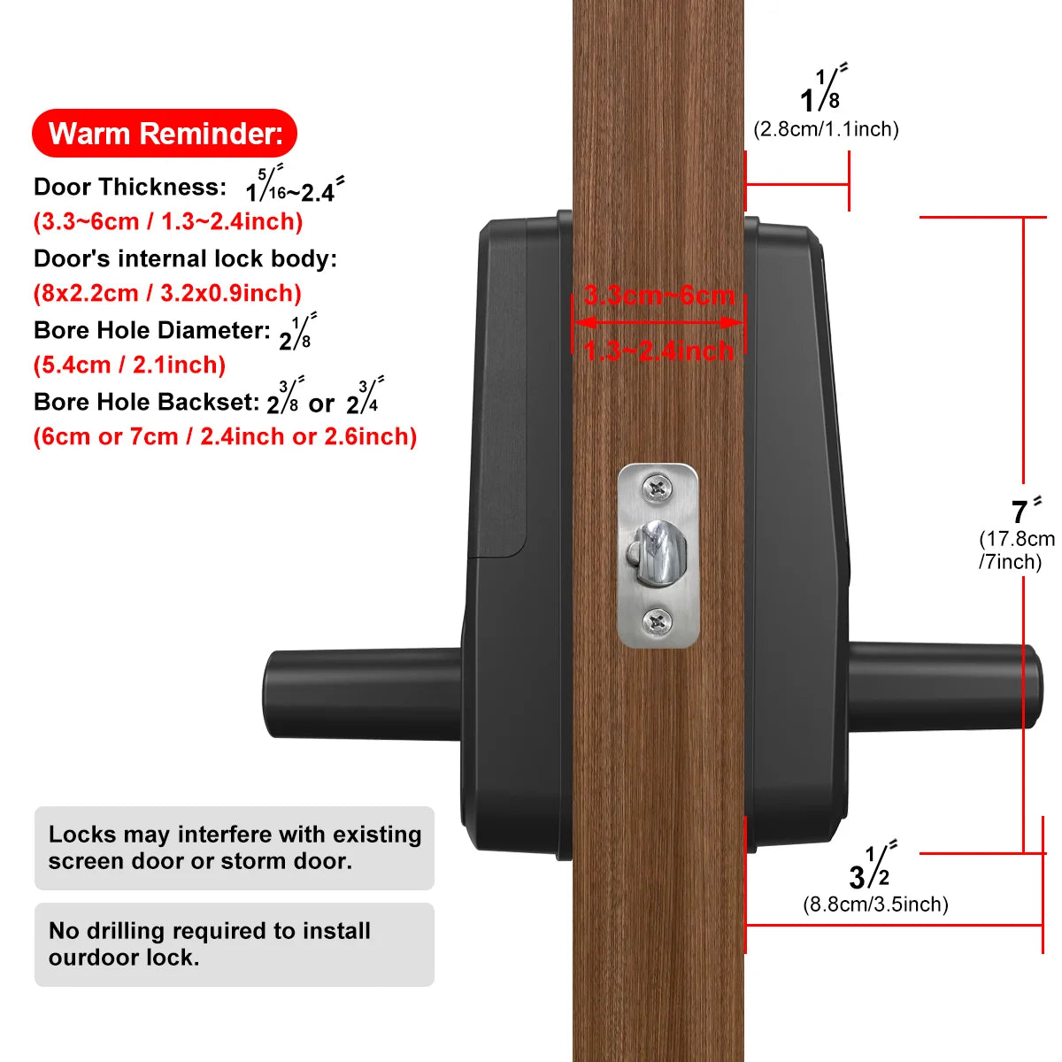 Smart WiFi Door Lock — Fingerprint, Card, Password & Key