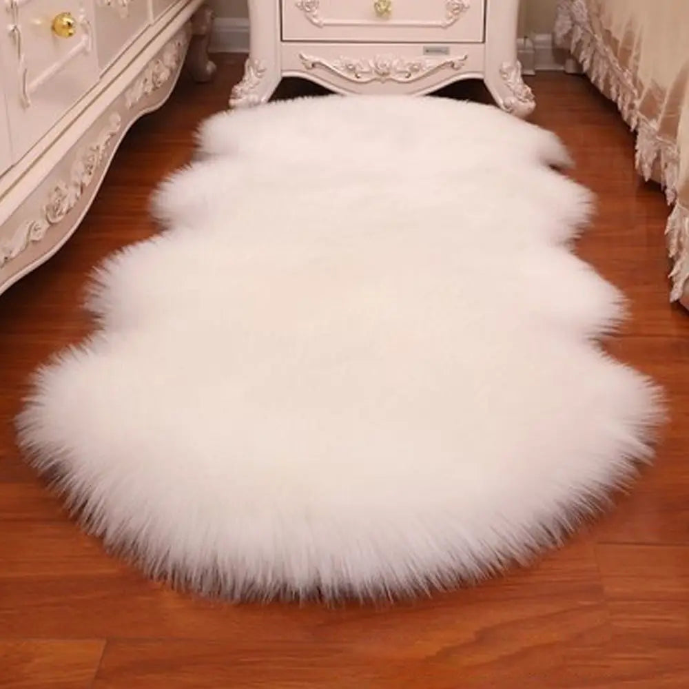 Faux Sheepskin Shaggy Rug — Fluffy Soft Floor Mat