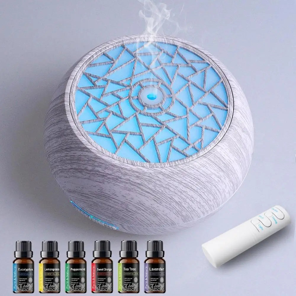 Wood Grain Essential Oil Diffuser & Humidifier — 550ml
