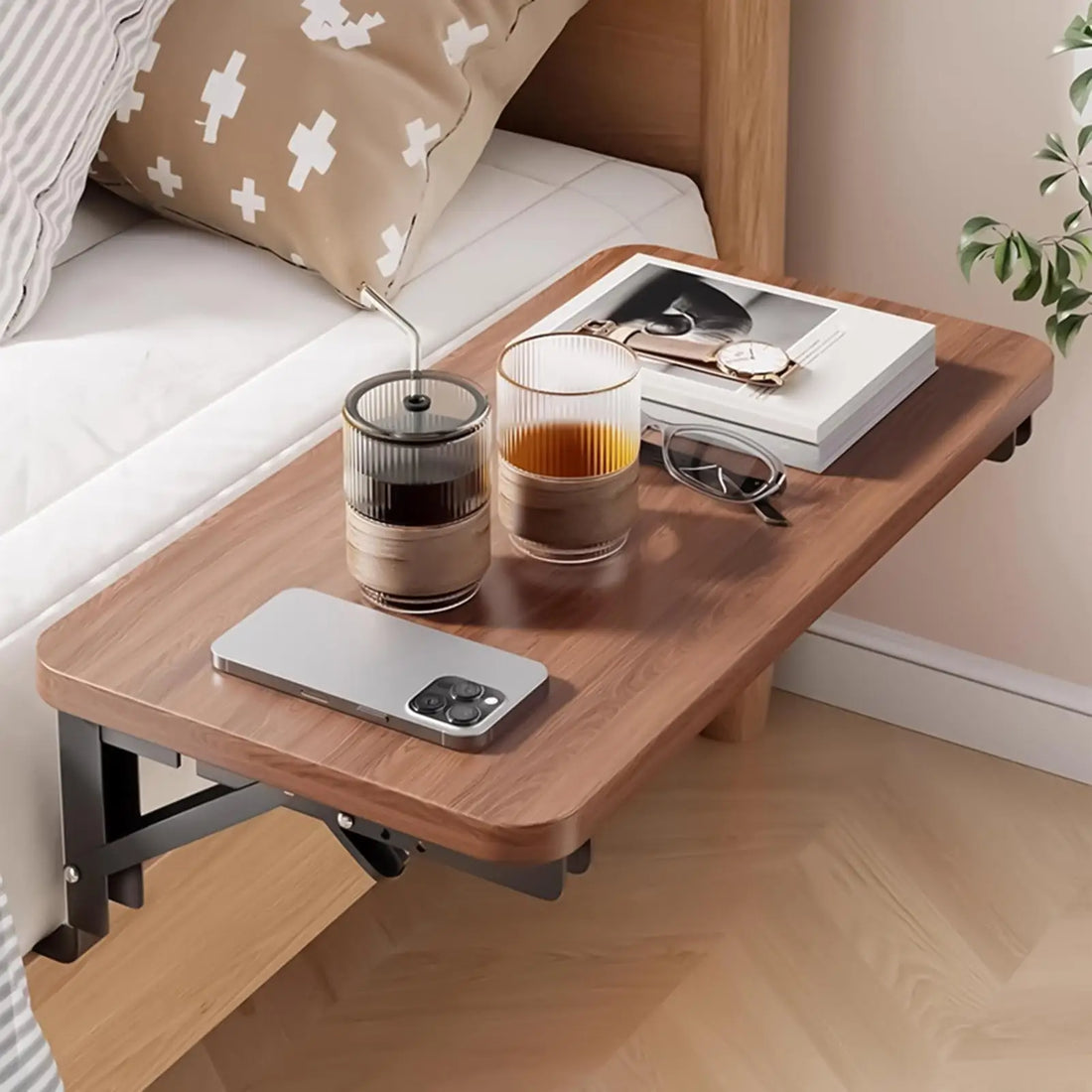 Foldable Bedside Shelf & Nightstand Organizer