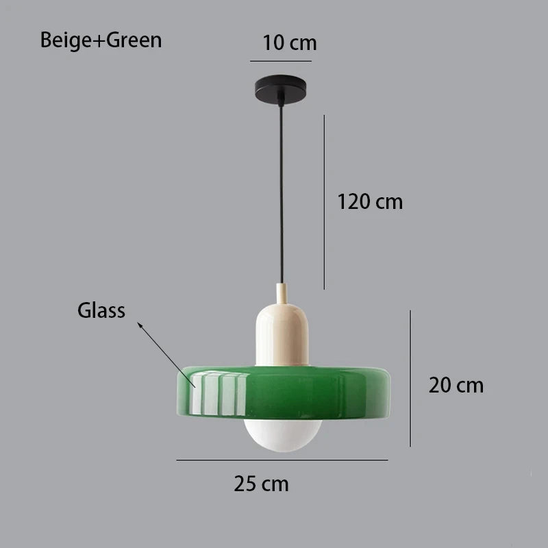 Nordic Bauhaus Glass Chandelier — Retro Pendant Light