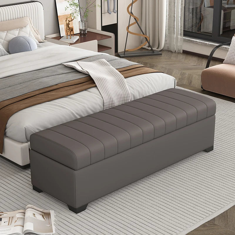 Luxury Storage Bench Ottoman — Waterproof, 150kg Capacity