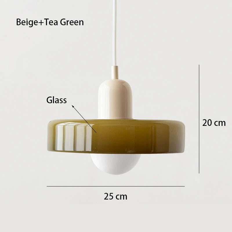 Nordic Bauhaus Glass Chandelier — Retro Pendant Light
