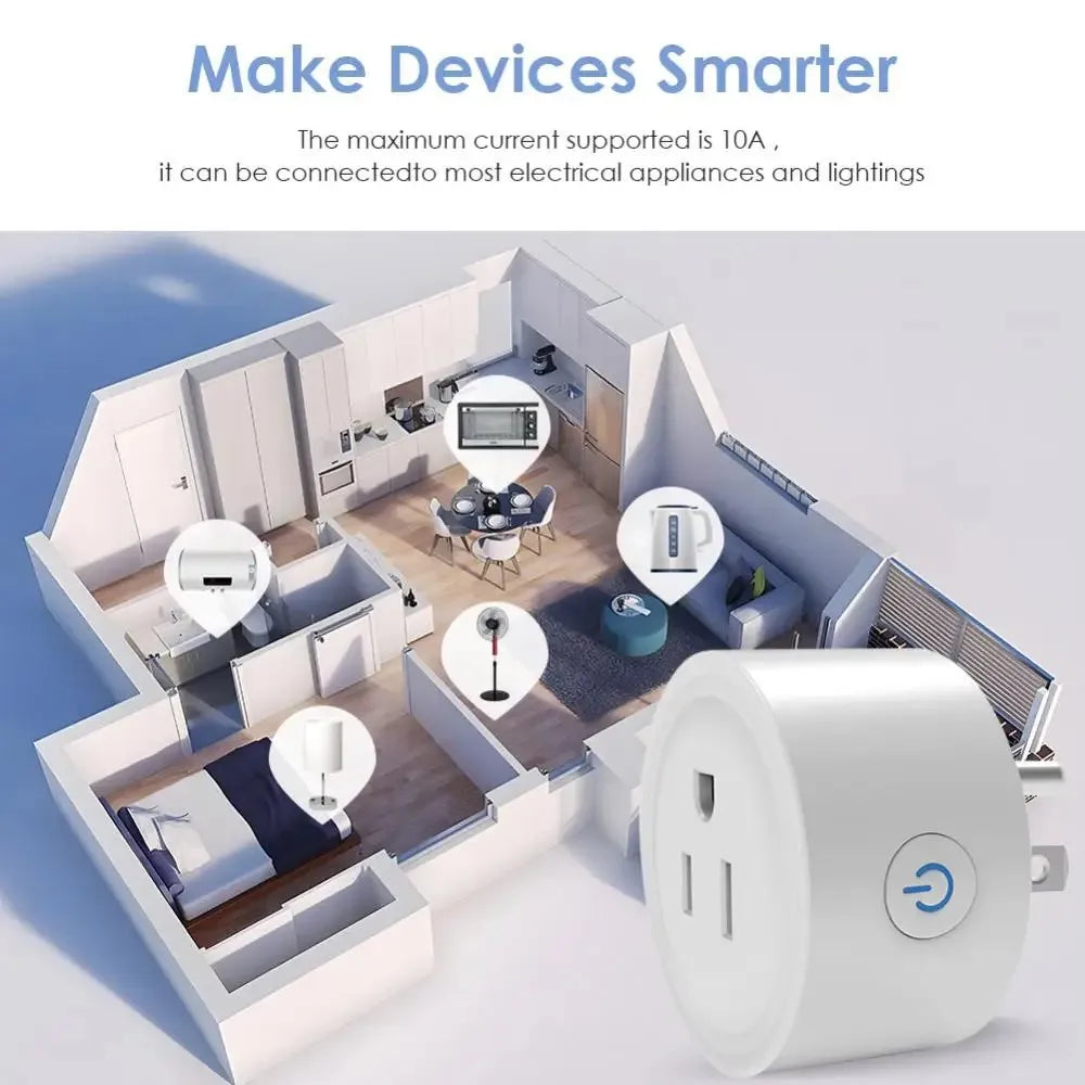 Tuya Smart WiFi Plug — US Standard, Alexa Compatible