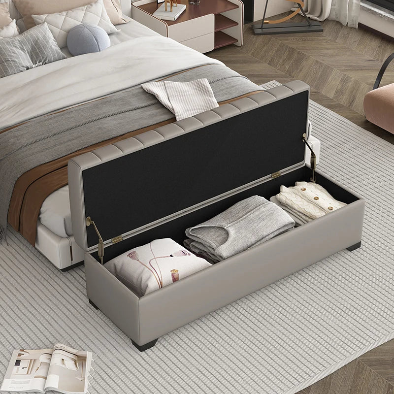 Luxury Storage Bench Ottoman — Waterproof, 150kg Capacity