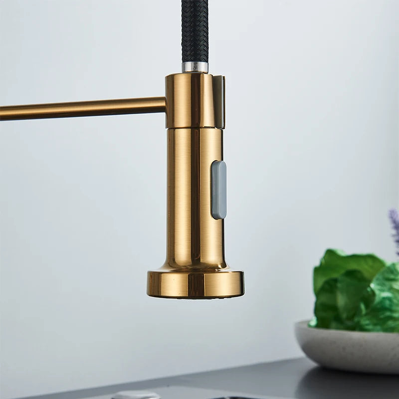 Pull-Down Kitchen Faucet — 360° Rotation, 2-Way Spray, Single Handle