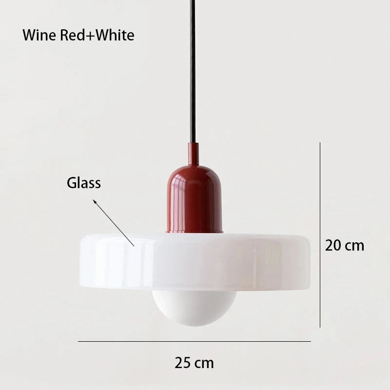Nordic Bauhaus Glass Chandelier — Retro Pendant Light