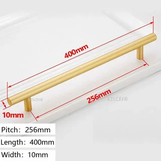 Square U-Type Gold Cabinet Handle — Aluminum Drawer Pull