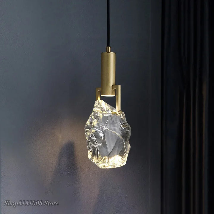 Nordic Crystal LED Pendant Light — Gold, European Luxury