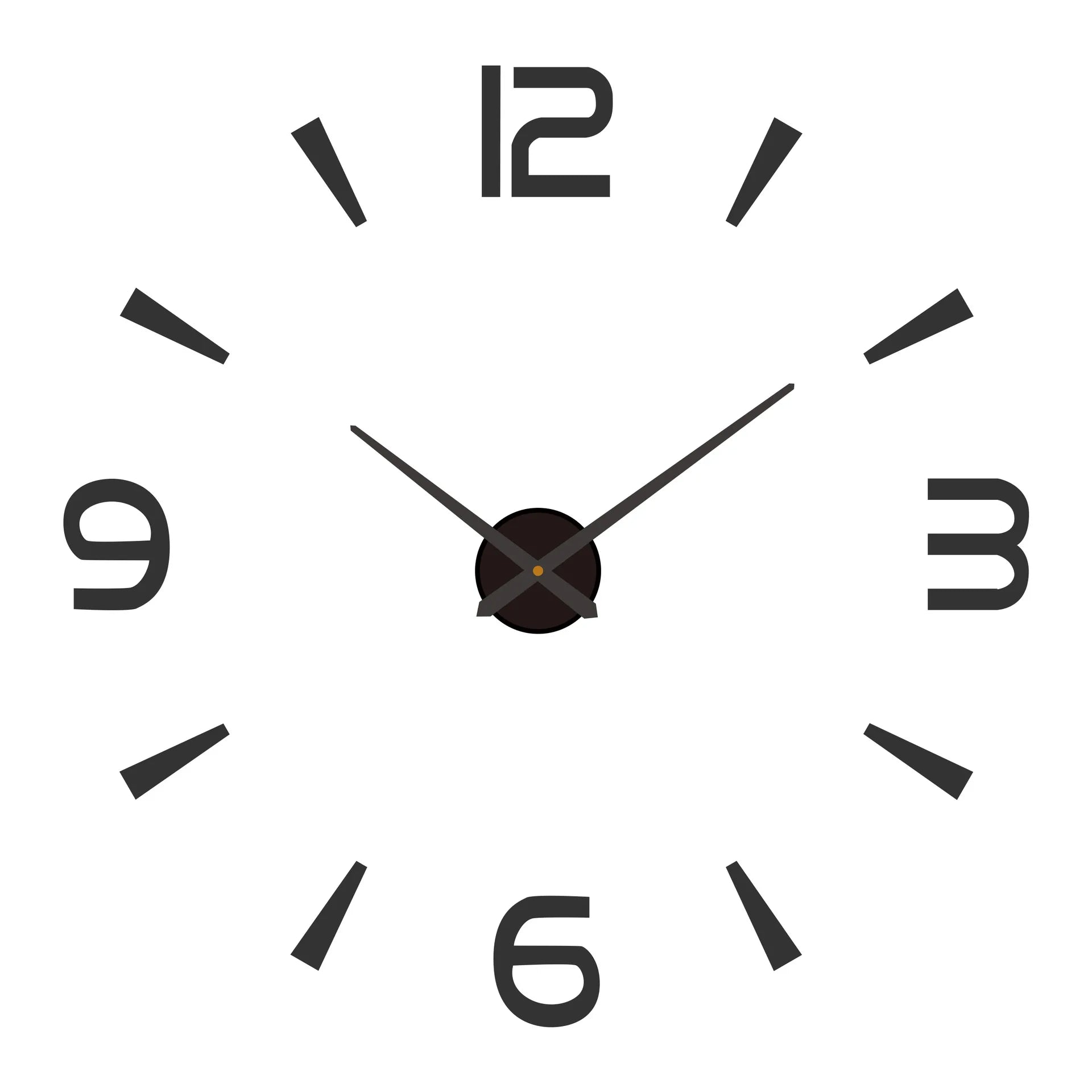 3D Roman Numeral Acrylic Mirror Wall Clock — DIY Quartz