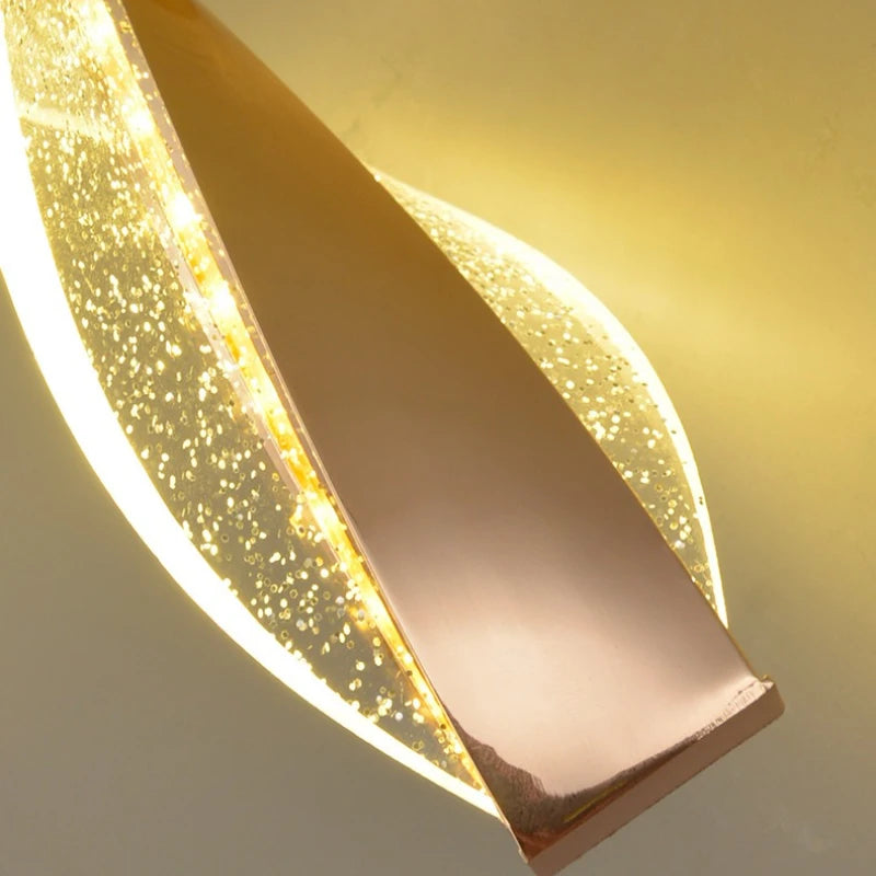 LED Modern Gold Acrylic Wall Lamp Lustre Hallway Bedroom Living Room Lamps Room Decor Wall Decoration Items Originality Lamps