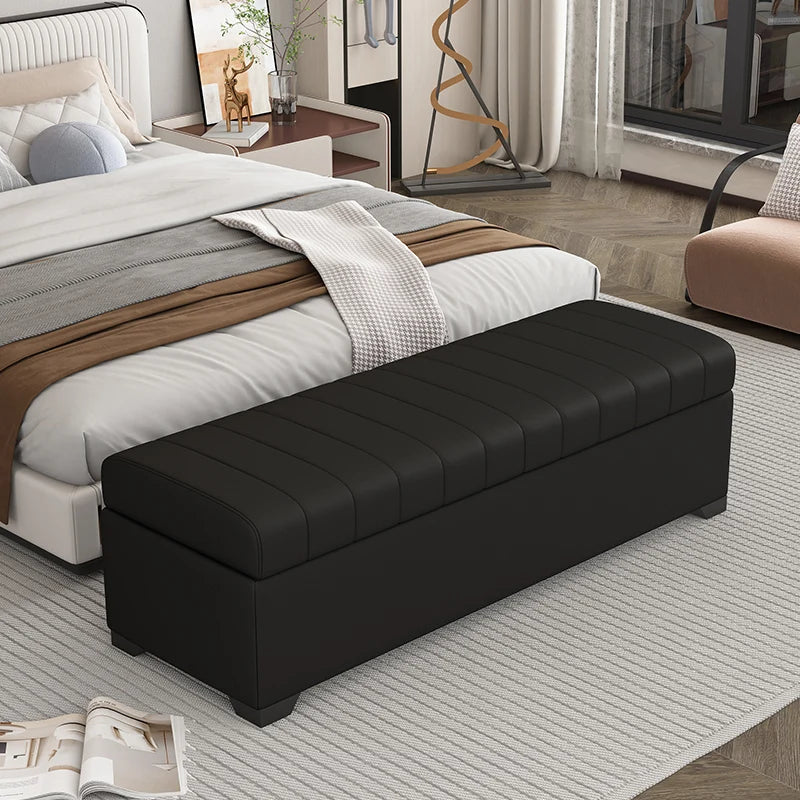 Luxury Storage Bench Ottoman — Waterproof, 150kg Capacity