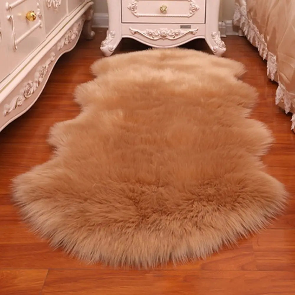 Faux Sheepskin Shaggy Rug — Fluffy Soft Floor Mat