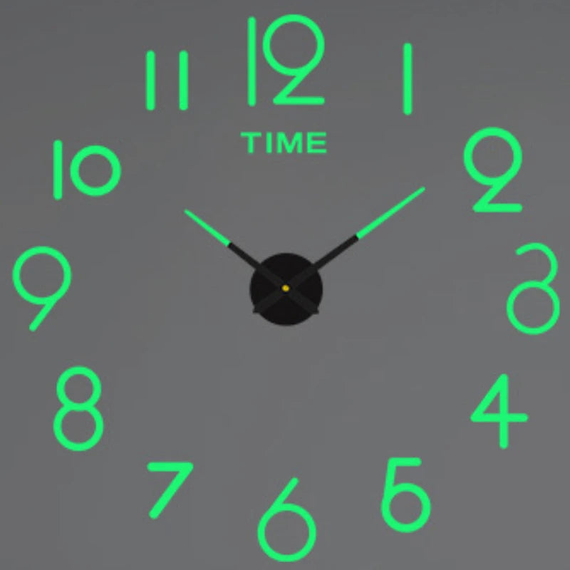 3D Roman Numeral Acrylic Mirror Wall Clock — DIY Quartz
