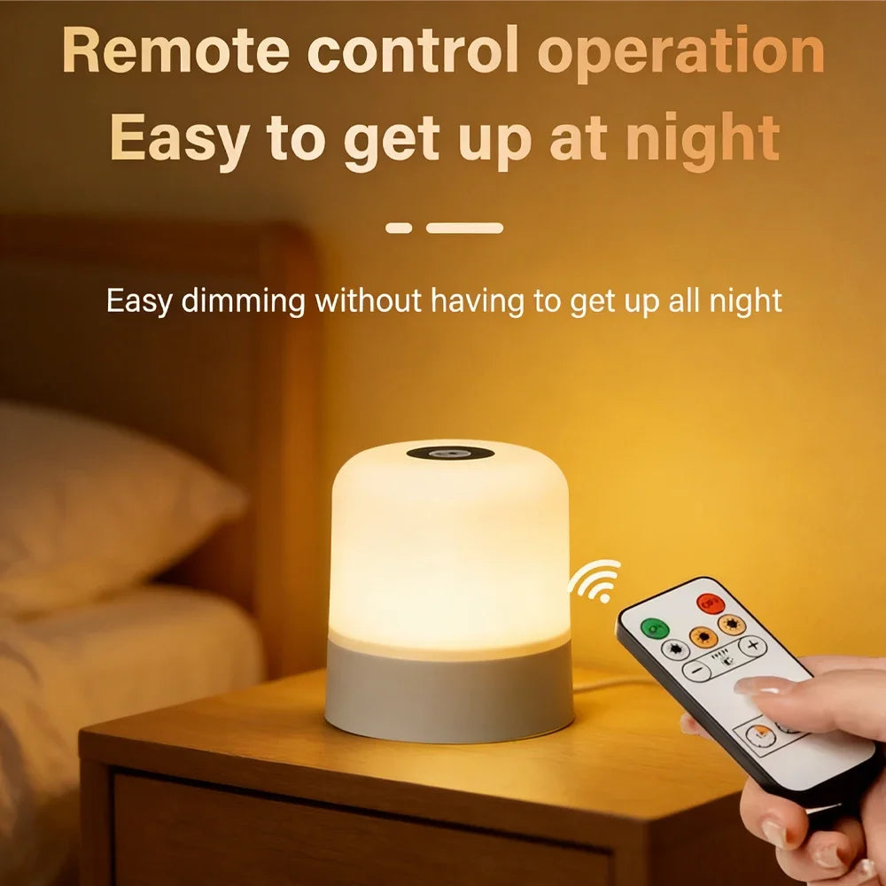 Rechargeable LED Night Light — Touch & Remote, 3 Colors