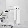 Black Waterfall Basin Faucet — Stainless Steel, Hot & Cold