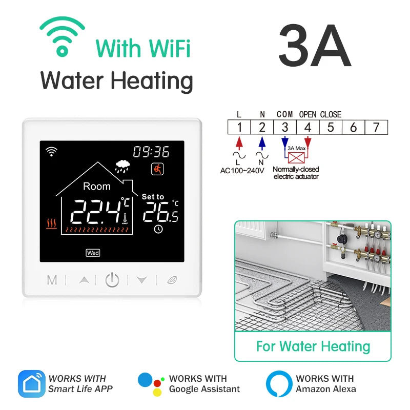 Smart WiFi Floor Heating Thermostat — Alexa & Google Home
