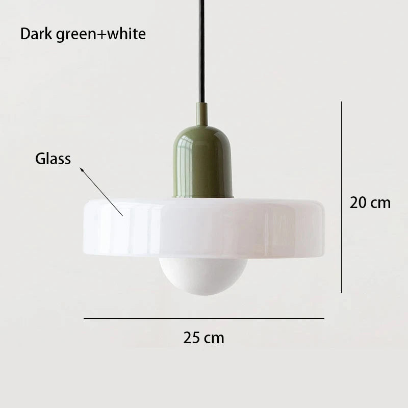 Nordic Bauhaus Glass Chandelier — Retro Pendant Light
