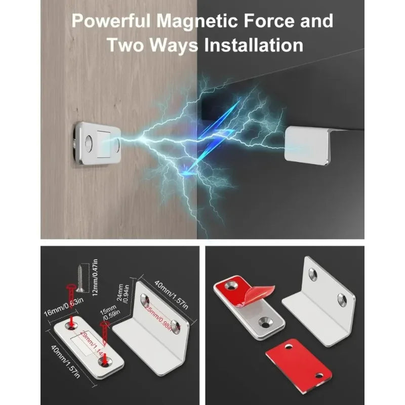 Invisible Magnetic Door Catch — Drill-Free, Strong Hold