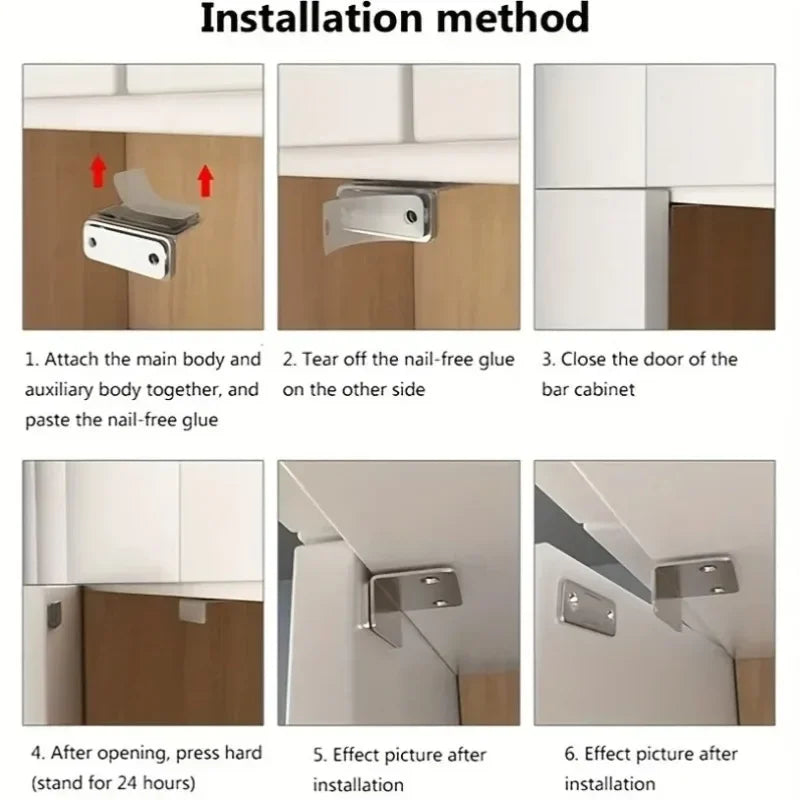 Invisible Magnetic Door Catch — Drill-Free, Strong Hold