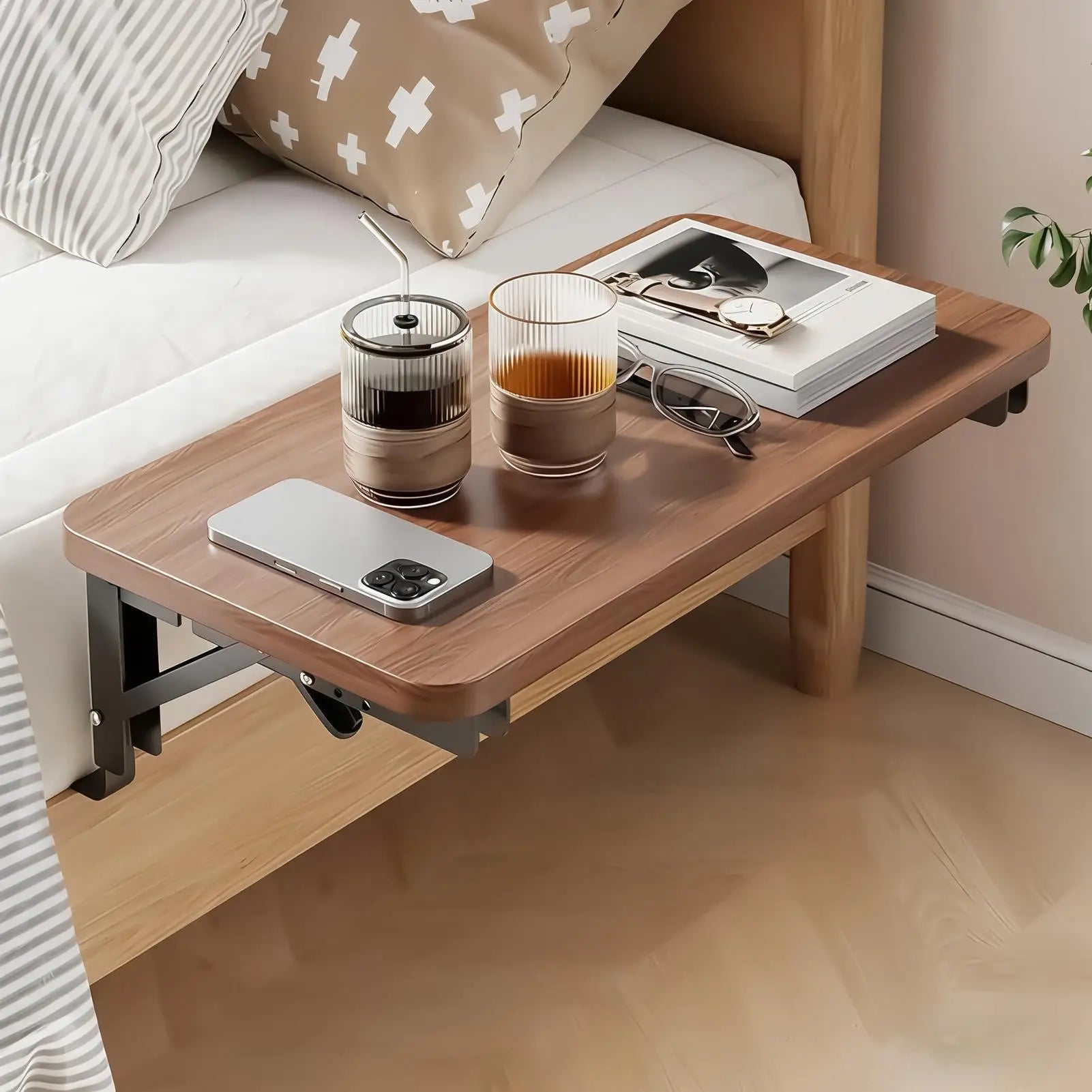 Foldable Bedside Shelf & Nightstand Organizer