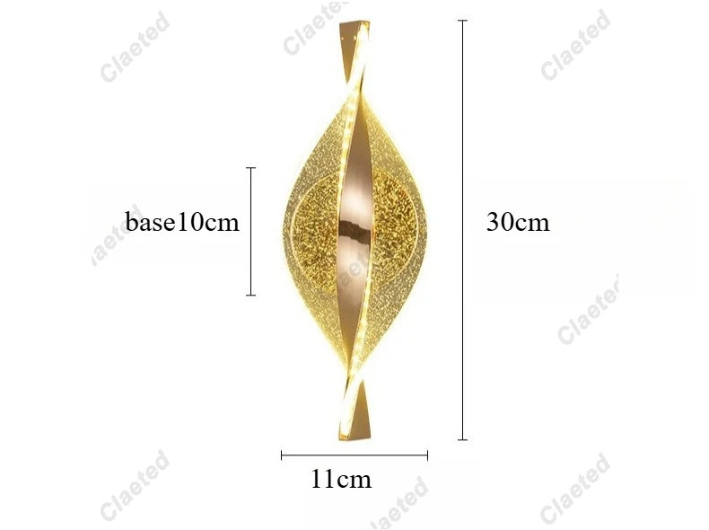 LED Modern Gold Acrylic Wall Lamp Lustre Hallway Bedroom Living Room Lamps Room Decor Wall Decoration Items Originality Lamps