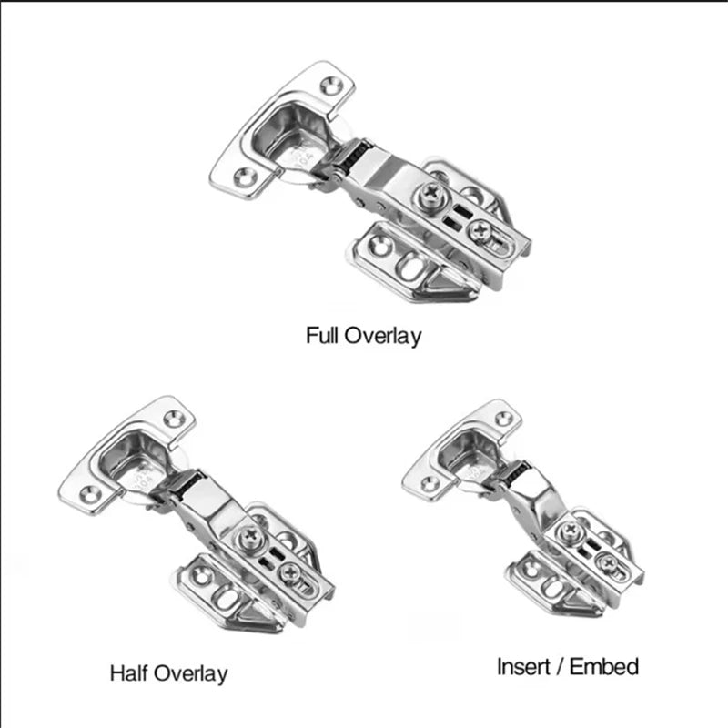 Soft-Close Cabinet Hinges — 304 Stainless Steel, Hydraulic