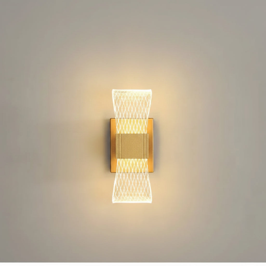Acrylic Aluminum Wall Bedside Lamp Warm Light Lustre Modern Fashion Nordic Simple Home Living Dining Room Decor