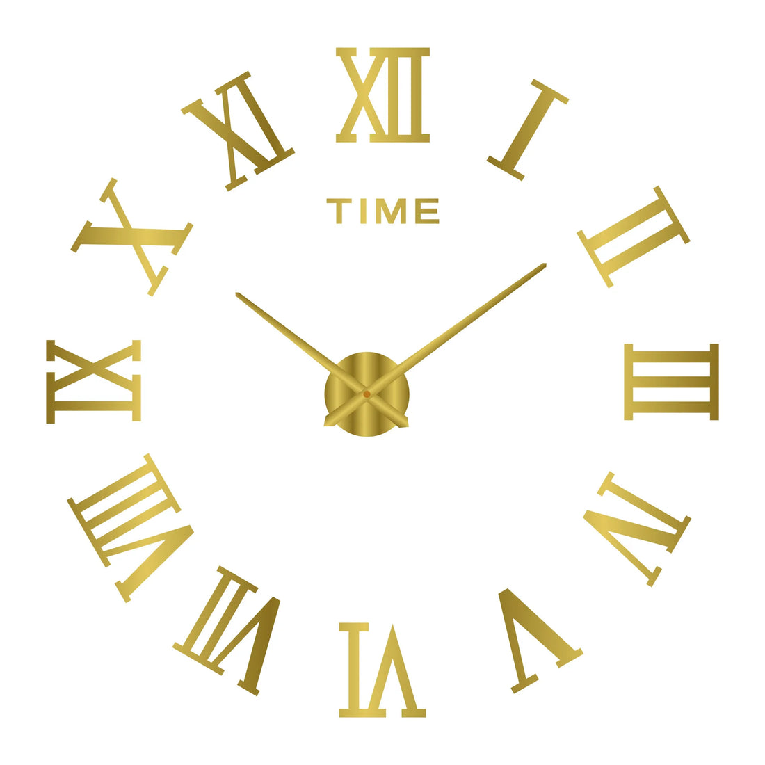 3D Roman Numeral Acrylic Mirror Wall Clock — DIY Quartz