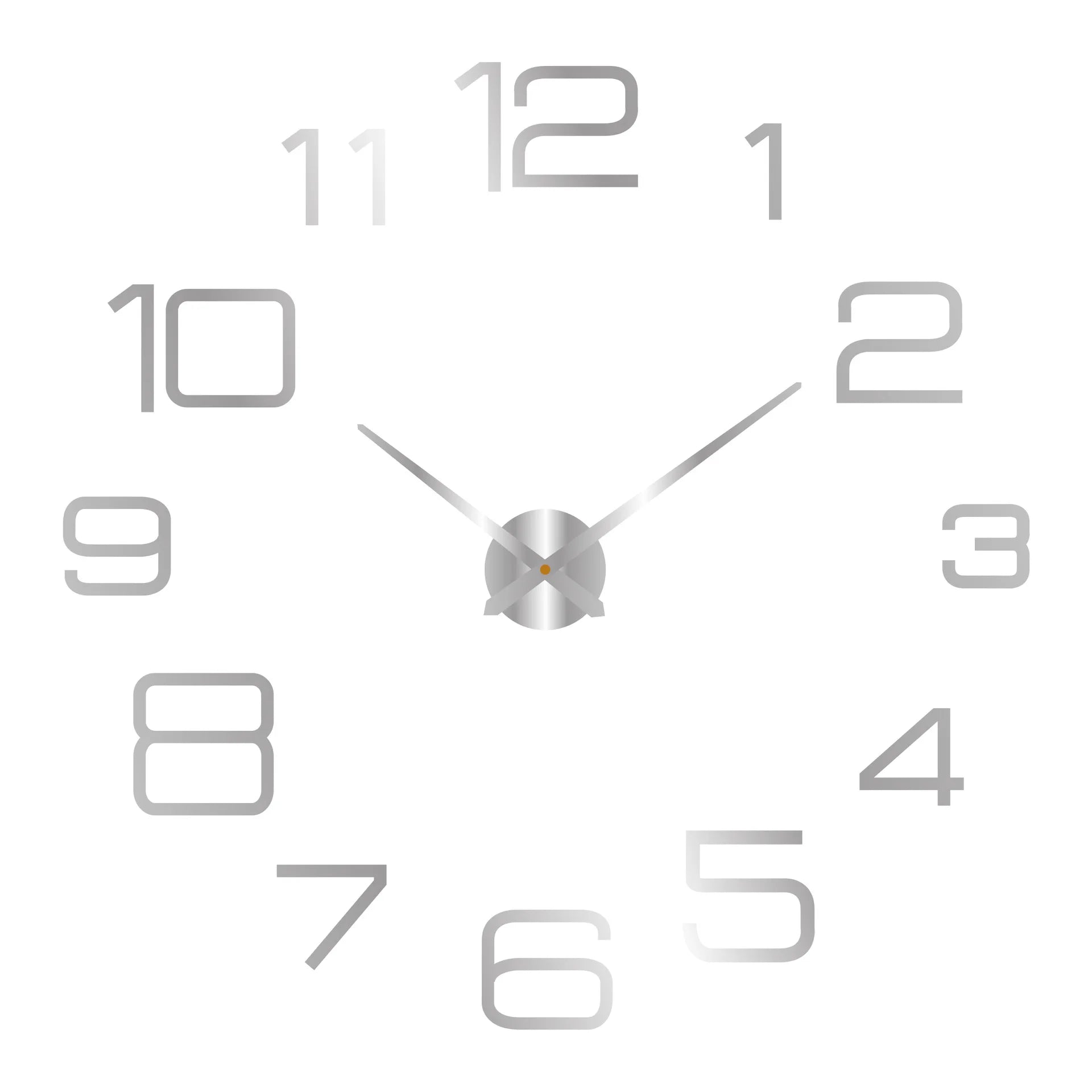 3D Roman Numeral Acrylic Mirror Wall Clock — DIY Quartz