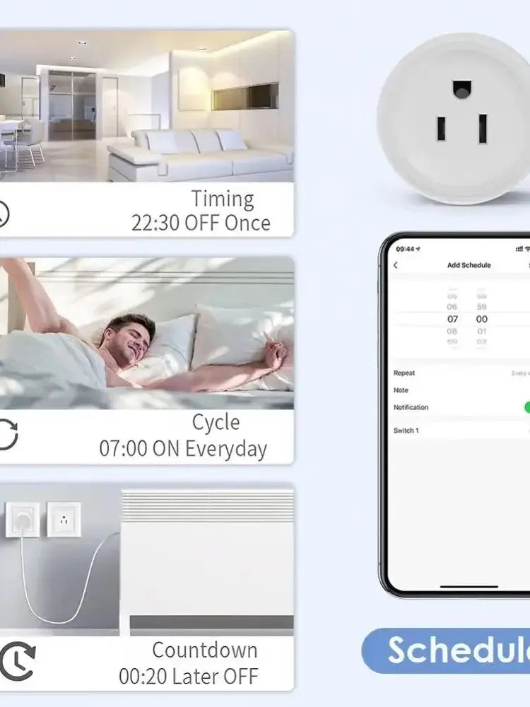 Tuya Smart WiFi Plug — US Standard, Alexa Compatible