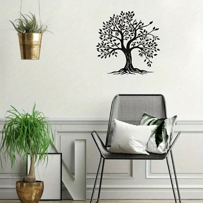 Blessed Cross Metal Wall Art — Lucky Clover & Branch Sculpture